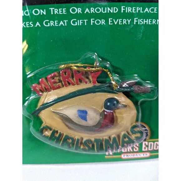 Rivers Edge Mallard Duck in Reeds Christmas Ornament 2 x 3-inch Brown Ceramic - Picture 2 of 2